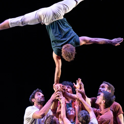 Espectacle acrobàtic sobre la mirada i la perspectiva
