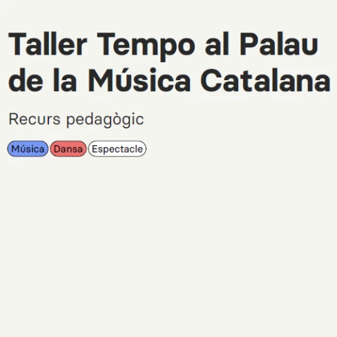 Portada del recurs pedagògic de l'itinerari Tempo